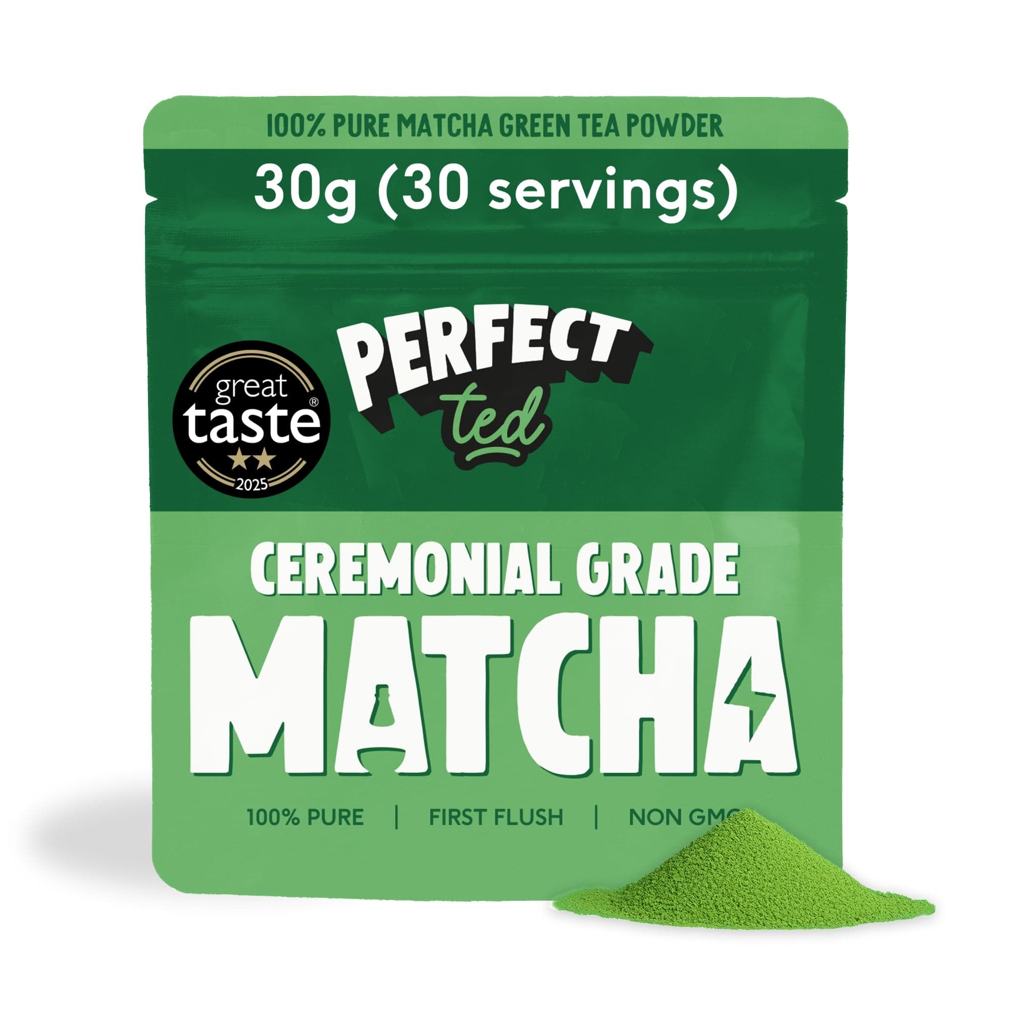 Perfect Ted | Organic Matcha Flavor 30g | Matcha Powder Ceremonial Grade | Single-Origin Uji, Japan | Matcha Green Tea Powder (30 Servings) (30g, Organic) on Amazon.ae - Price Tracker
