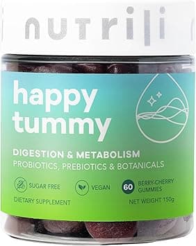 Nutrili Happy Tummy Probiotics Sugar Free Gummies (1 month) | Digestion &amp; Metabolism | Probiotics, Prebiotics, Botanicals &amp; Vitamins on Amazon.ae - Price Tracker