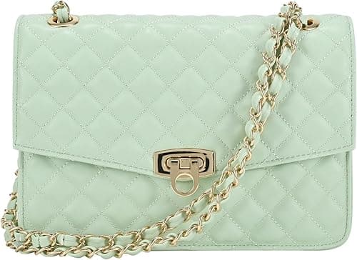 GM LIKKIE Quilted Shoulder Bag for Women, Medium Flap Crossbody Handbag with Chain Strap, Soft Vegan Leather Clutch Purse on Amazon.ae - Price Tracker