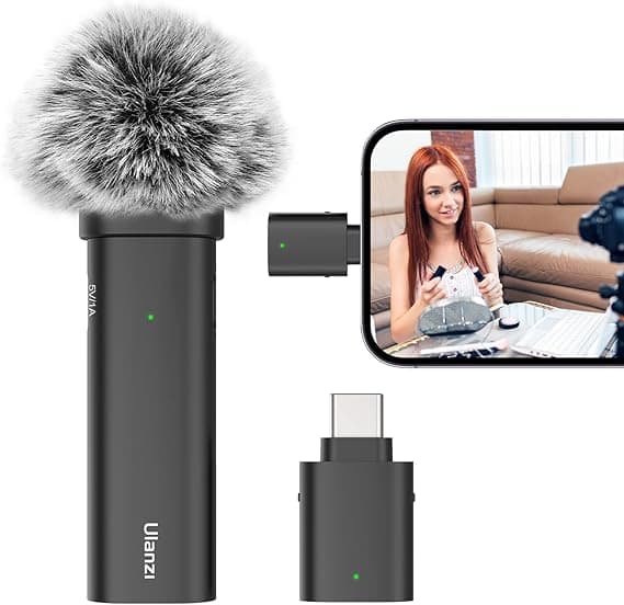 ULANZI Wireless Lavalier Microphone for Smartphones, Plug-Play Mic with Charging Cable(Type-C Port) for Phone Video Recording Interview Youtubers Vloggers, 32.8ft Transmission Range on Amazon.ae - Price Tracker