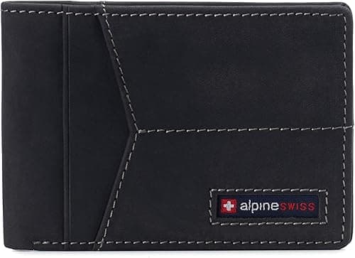 alpine swiss Delaney Men’s RFID Blocking Slimfold Wallet Thin Bifold Cowhide Leather Comes in Gift Box on Amazon.ae - Price Tracker
