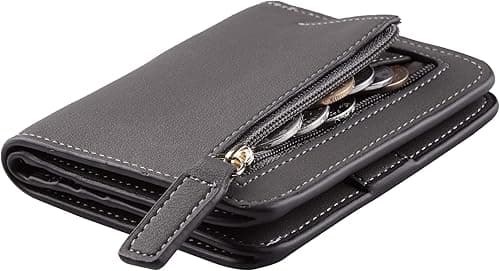 Toughergun Small Compact Bifold Wallet Genuine Leather RFID Blocking for Women with ID Window on Amazon.ae - Price Tracker