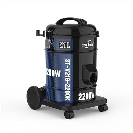 STAR TRACK 2200W Vacuum Cleaner, 21L Drum, High Suction &amp; Blower Power, Floor Brush, Ideal for Home &amp; Office, 7m Cable, Telescopic Tube, 100% Copper Motor for Powerful &amp; Efficient Cleaning on Amazon.ae - Price Tracker