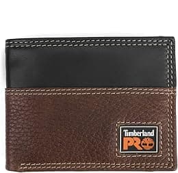 Timberland PRO Men's Slim Leather RFID Bifold Wallet with Back ID Window - Best Deal Finder