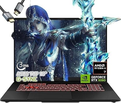 ASUS TUF A18 Gaming Laptop - AMD Ryzen 7 260 Beat i9-13905H - NVIDIA RTX 5060-64GB RAM -2TB SSD -18" WUXGA Display - RGB Backlit Keyboard -Windows 11 -FHD Camera -Gamer Creative Videao Editing on Amazon.ae - Price Tracker