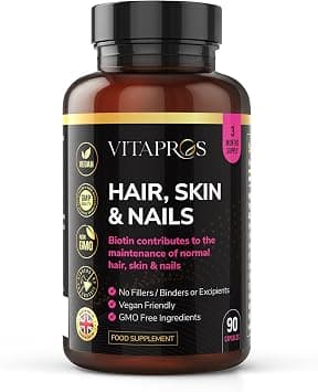 Hair, Skin & Nails Complex – Beauty Vitamins with Biotin, MSM, Zinc, Silica, Hyaluronic Acid & B-Complex – Supports Hair Growth, Glowing Skin & Strong Nails على Amazon.ae - متتبع الأسعار