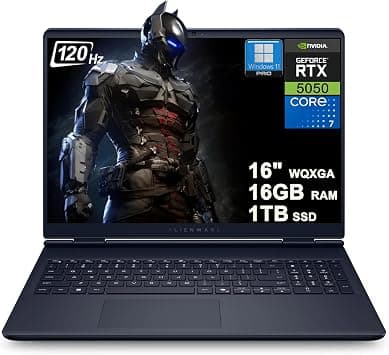 Dell Alienware 16 Aurora Gaming AI Laptop 16" WQXGA 120Hz (100% sRGB) Intel 10-core Core 7 240H (>Ultra 7 165H) 16GB RAM 1TB SSD GeForce RTX 5050 DLSS4 (Up to 421 AI Tops) Win11Pro on Amazon.ae - Price Tracker