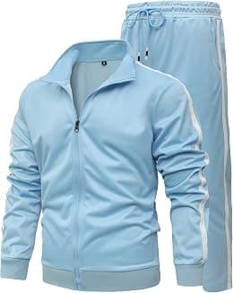 GXAMOY Athletic 2-Piece Tracksuit for Men, Casual, Zip-Through Jogging Sweatsuit for Workout/Sports, Set, Sportswear - Best Deal Finder