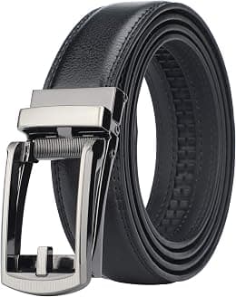 HIMI Men's Comfort Genuine Leather Ratchet Dress Belt with Automatic Click Buckle - Best Deal Finder
