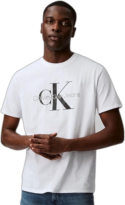 Calvin Klein mens Short Sleeve Monogram Logo T-Shirt T-Shirt on Amazon.ae - Price Tracker