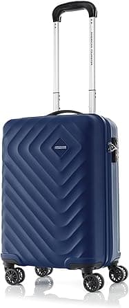 American Tourister Senna Hard Large Size Check-In Luggage Bag, Spinner wheels, (Material :polycarbonate), TSA Combination Lock, Expandable, 80 cm/31 Inch, Blue Color, 3 year Global Warranty on Amazon.ae - Price Tracker