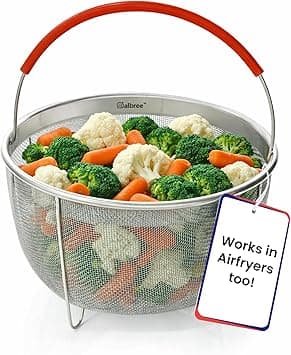 Original Salbree Steamer Basket for 3qt Instant Pot Accessories, Stainless Steel Strainer and Insert fits IP Insta Pot, Instapot 3qt, Other Pressure Cookers and Pots, Premium Silicone Handle on Amazon.ae - Price Tracker