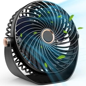 Mini Desk Fan, USB Table Fan with 5 Speeds Strong Airflow,Cooling Portable & Ultra-Quiet, Desktop 360°Rotatable Head and Charging for Home Office Bedroom Library Summer Gift on Amazon.ae - Price Tracker