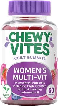 Chewy Vites Women | Multivitamin 60 Gummy Vitamins | 17 Essential Nutrients Especially for Women |Including High Strength Biotin & Evening Primrose Oil| Real Fruit Juice | Vegan | 2-a-Day on Amazon.ae - Price Tracker