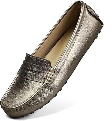Artisure Women's Classic Genuine Leather Penny Loafers Driving Moccasins Casual Slip On Boat Shoes Fashion Comfort Flats on Amazon.ae - Price Tracker