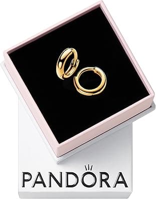 Pandora Essence 263286C00 Round Huggie Hoop Earrings in Sterling Silver with Gold-Plated Alloy, One size, Sterling Silver, No Gemstone on Amazon.ae - Price Tracker
