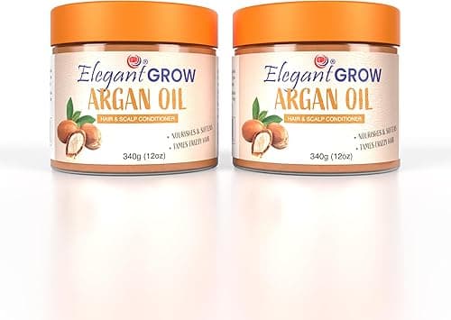 Elegant Grow – Argan Oil – 12oz – TWIN PACK (Pack of 2) – Hair & Scalp Conditioner, Nourishes the Scalp & Softens Hair | Helps Reduce Breakage, 340 Grams on Amazon.ae - Price Tracker