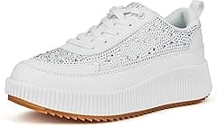 LUCKY STEP Women's Platform Sneakers Rhinestone Fashion Chunky Casual Sparkly Retro Braided Walking Shoes - Amazon.ae Price Tracker