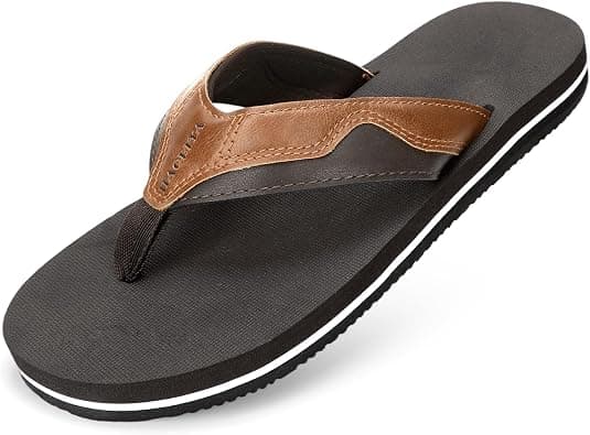 HAOLIRA Flip Flops for Men with Arch Support Comfortable Cushion Walking Orthotic Thong Sandals Lightweight Waterproof Non Slip Outdoor Summer Beach Slippers - Best Deal Finder