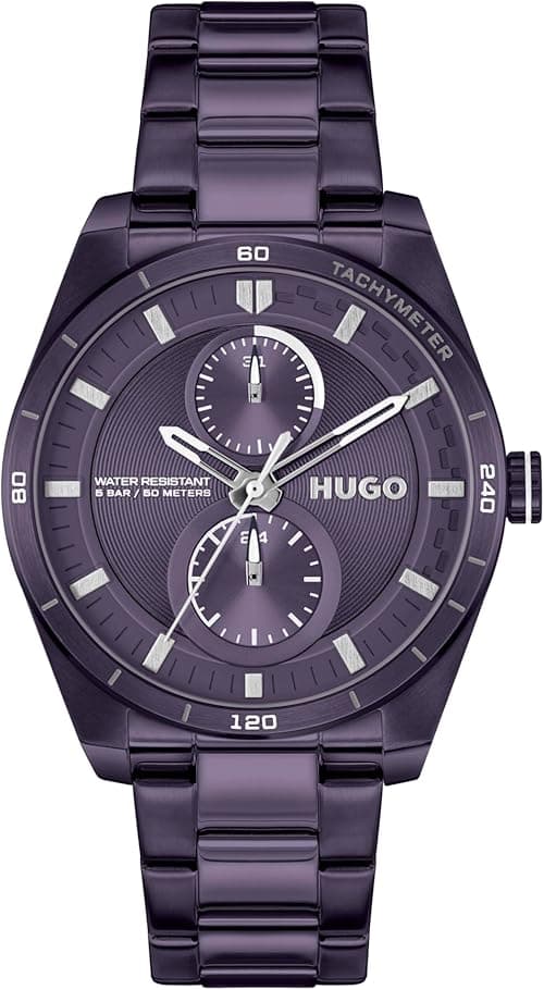 HUGO #Fast for Her Women's 3H Quartz Multifunction Watch, Stainless Steel, Water Resistant Up to 5ATM/50 Meters - Stylish and Sporty Timepiece - Gift for Her, 38mm on Amazon.ae - Price Tracker