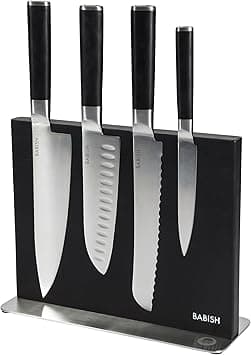 Babish 5 Piece 1.4116 German Steel Magnetic Forged Kitchen Knife Block Set on Amazon.ae - Price Tracker