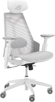 ASUS ROG Destrier Core (Ergonomic Gaming Chair, 2D headrest 40°, 2-way lumbar, 3D armrest 360° for mobile gaming mode, adjustable seat depth/height, recline with 3 levels)- Moonlight White على Amazon.ae - متتبع الأسعار