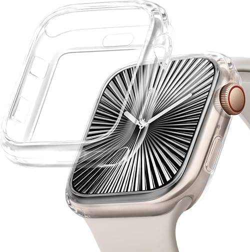 JR.DM 42mm Soft Flexible TPU Case Compatible for Apple Watch Series 3/2/1 Touchable Screen Lightweight Anti-Scratch All-Around Protector Thin Guard Shockproof Cover Shiny Bumper for iWatch, Clear on Amazon.ae - Price Tracker