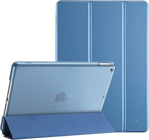 ProCase for iPad 9th/ 8th/ 7th Generation Case 10.2 Inch, Blue | 10.2 iPad Case 9th/ 8th/ 7th Gen Cover (2021/2020/2019), Slim Smart Cover With Translucent Hard Shell Back, Auto Sleep/Wake على Amazon.ae - متتبع الأسعار
