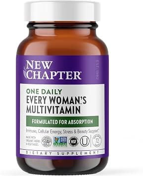 New Chapter Women’s Multivitamin + Immune, Energy & Stress Support – Every Woman’s One Daily with Fermented Probiotics & Whole Foods + Vitamin D3 + Biotin + Organic Non-GMO ingredients- 72 ct on Amazon.ae - Price Tracker