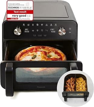 Panasonic NF-BC1000 Flex Air Fryer with Viewing Window, XL Flexible Basket, Basket Divider, 9.6L, 30°-230°C, Gentle Steam, 8 Presets, Easy Clean, Black on Amazon - Best Deal Finder