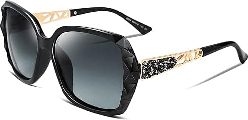 FEISEDY Polarized Women Square Sunglasses Sparkling Composite Vintage Frame B2289 على Amazon.ae - متتبع الأسعار