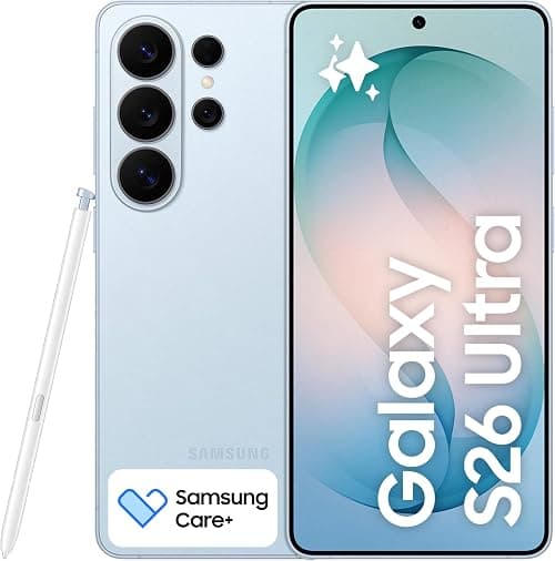 Samsung Galaxy S26 Ultra Sky Blue, 512GB Storage, AI Phone, 12GB RAM, Privacy Display, Photo Assist, 200MP Camera, 5000mAh Battery, 1 Year Samsung Care+ Screen Damage (UAE Approved) على Amazon.ae - متتبع الأسعار