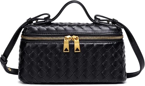Woven Top-Handle Crossbody Bag L19 Leather Small Purses for Women Shoulder Handbag Luxury Trendy Purse على Amazon.ae - متتبع الأسعار
