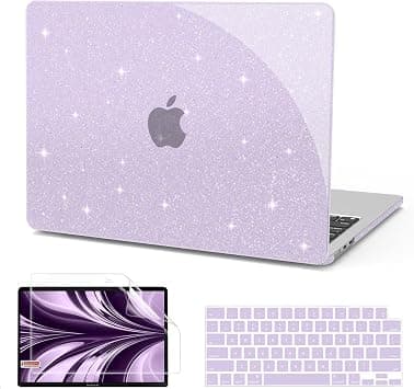 B BELK Compatible with MacBook Air 13 inch Case M5 2026 2025-2022 M4 M3 M2 A3449 A3240 A3113 A2681, Glitter Hard Shell+Keyboard Cover+Screen Protector for MacBook Air 13.6 inch Case, Sparkly Purple on Amazon.ae - Price Tracker