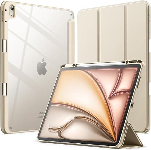 JETech Case for iPad Air 13" M4/M3/M2, Starlight | Cover for 2026/2025/2024 Model, Clear Back, Pencil Holder, Slim Shockproof Protection, Tri-Fold Stand, Auto Wake/Sleep on Amazon.ae - Price Tracker