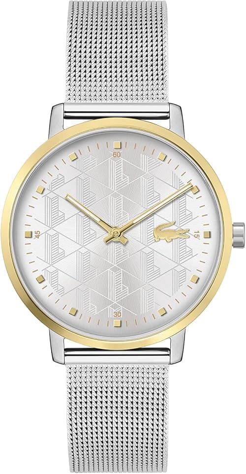 Lacoste Women's Silver White Dial Stainless Steel Watch - 2001286 on Amazon - Best Deal Finder