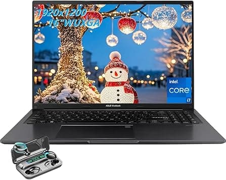 ASUS Vivobook 16 Laptop, 16" IPS (1920x1200) WUXGA Display, Intel i7-1355U, 10-Core, 16GB DDR4 RAM, 1TB PCIe SSD, BK, Black, Intel Iris Xe Graphics, Windows 11 Home, TWE Wireless Earbuds on Amazon.ae - Price Tracker