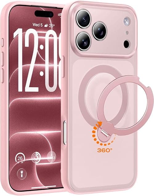 TOCOL for iPhone 18 Pro Case with 360° Magnetic Stand, Light Pink على Amazon.ae - متتبع الأسعار