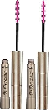L'Oreal Paris Makeup Telescopic Original Lengthening, Lash Separating Mascara with Dual Precision Brush, Washable, Black, 0.27 Fl Oz., 2 Count on Amazon.ae - Price Tracker