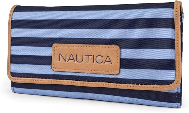 Nautica Women's RFID Blocking Clutch Wallet, Grey, 11 Card Slots, Coin Pocket, ID Window, RFID Protection on Amazon.ae - Price Tracker