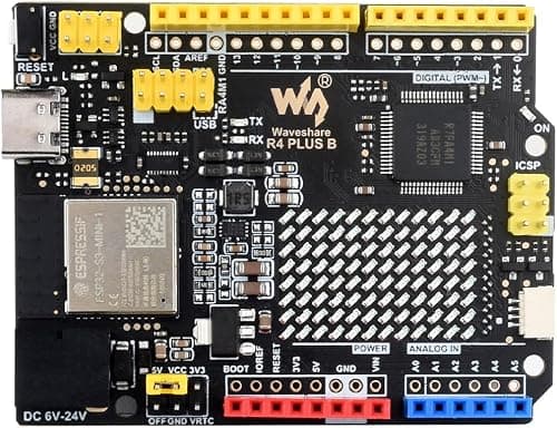 Waveshare R7FA4 PLUS B Development Board, Based On R7FA4M1AB3CFM, Equipped with ESP32-S3FN8, Compatible with Arduino UNO R4 WiFi, Onboard 12×8 LED Matrix on Amazon.ae - Price Tracker