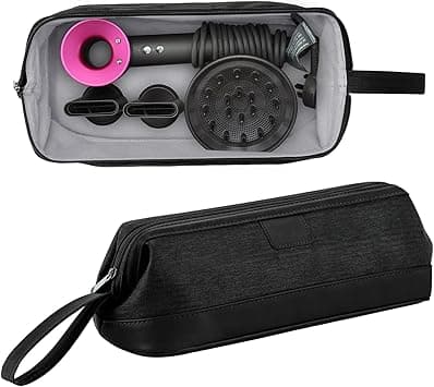 Hair Dryer Universal Zipper Storage Bag Compatible for Dyson Supersonic Hair Dryer for Dyson Airwrap Styler Accessories, Travel Portable Cosmetic Organizer Case (Black) on Amazon.ae - Price Tracker