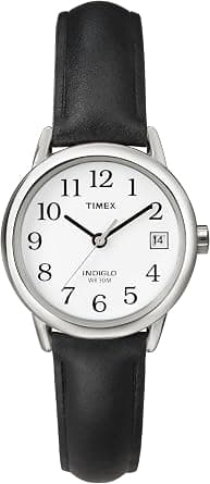 Timex Women's Easy Reader Date Leather Strap 25mm Watch على Amazon.ae - متتبع الأسعار