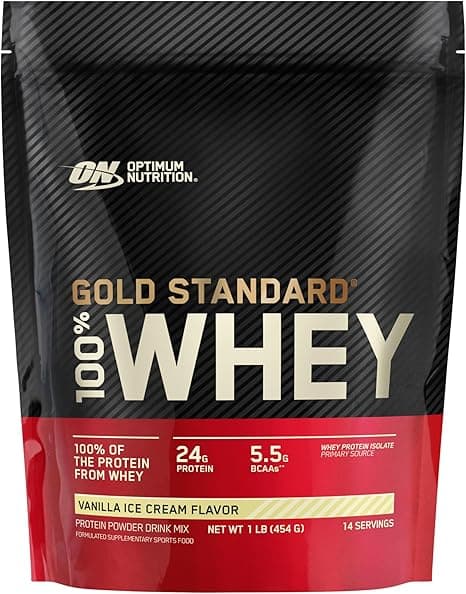 Optimum Nutrition Gold Standard 100% Whey Protein Powder, Vanilla Ice Cream, 1 Pound (Packaging May Vary) on Amazon.ae - Price Tracker