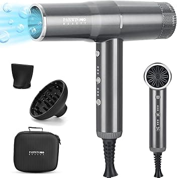 PARWIN PRO BEAUTY Hair Dryer, Professional Salon Fast Drying Ionic Diffuser Hairdryer for Women and Men, Blow Dryer with Powerful 110.000 RPM Low Noise Brushless Motor, for Home, Travel and Gift on Amazon.ae - Price Tracker