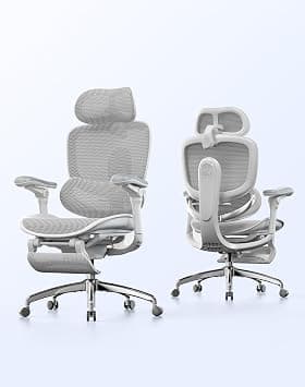 SIHOO Doro C300 Pro V2 Ergonomic Office Chair Without Footrest, Full-Body Adaptive Support, 8D Armrests & Breathable Mesh, Comfy High Back Computer Desk Chair for Long Hours, 135° Recline (grey) - Best Deal Finder