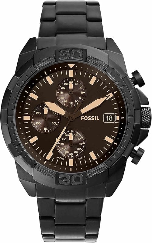 Fossil Men's Bronson Stainless Steel Quartz Dress Chronograph Watch on Amazon.ae - Price Tracker
