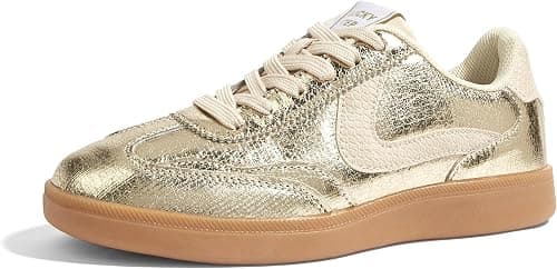 LUCKY STEP Women's Retro Trainers, Fashionable Classic Casual Shoes, Non-Slip Comfortable Skate Shoes for Walking على Amazon.ae - متتبع الأسعار