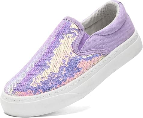 Women's Classic Low -Top Slip-Ons Shoes Canvas Fashion Sneakers for Women Sparkly Casual Walking Shoes Glitter Sequin Flats Breathable Sneakers on Amazon.ae - Price Tracker