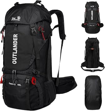 Eacam 60L Hiking Backpack - Waterproof Camping Backpack Travel Backpack for Men&Women, Backpack with Shoe Compartment Rain Cover for Outdoor Mountaineering Traveling على Amazon.ae - متتبع الأسعار